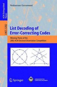 bokomslag List Decoding of Error-Correcting Codes