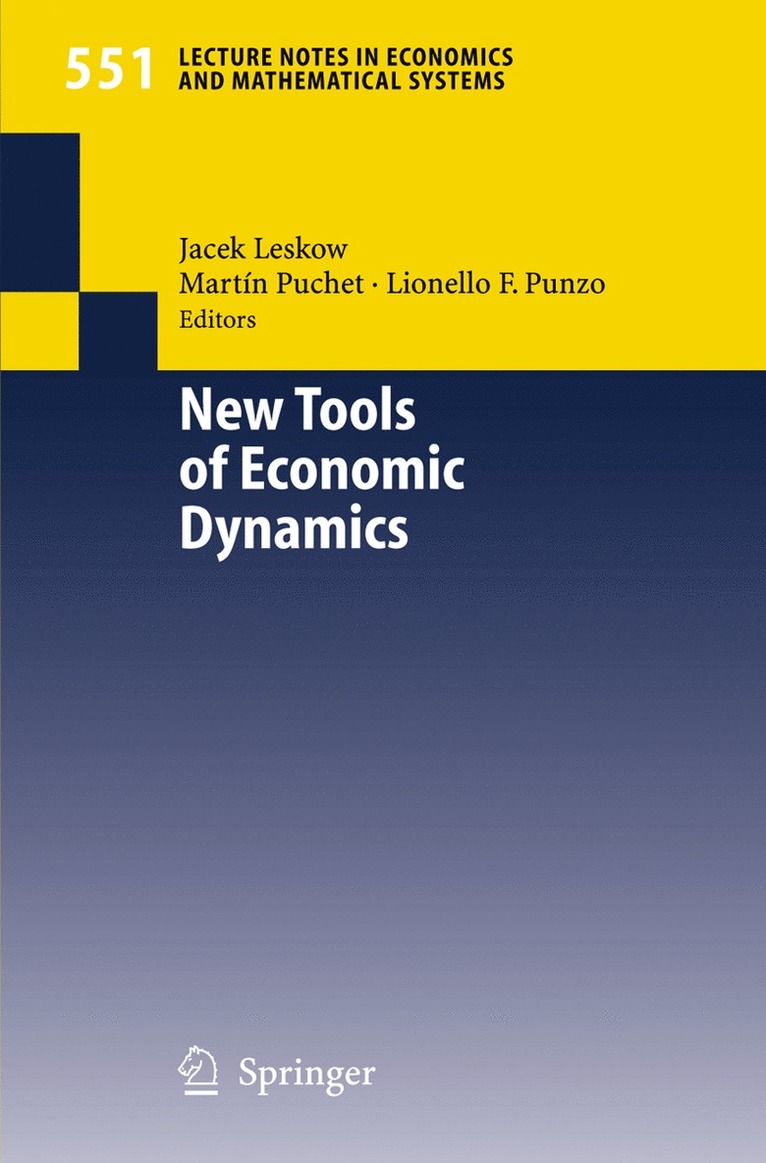 Jacek Leskow, Martin Puchet, Lionello F. Punzo - New Tools of Economic Dynamics, Häftad