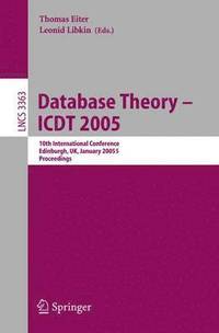bokomslag Database Theory - ICDT 2005