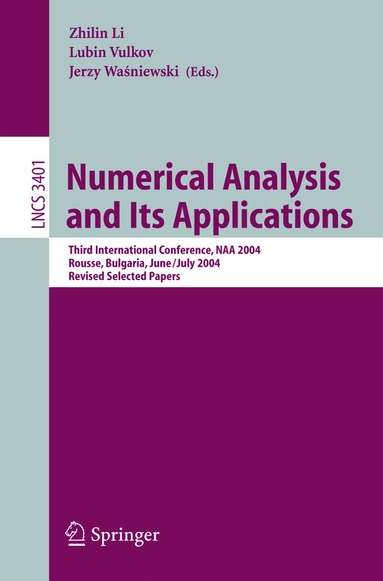 Zhilin Li, Lubin Vulkov, Jerzy Wásniewski - Numerical Analysis and Its Applications, Häftad