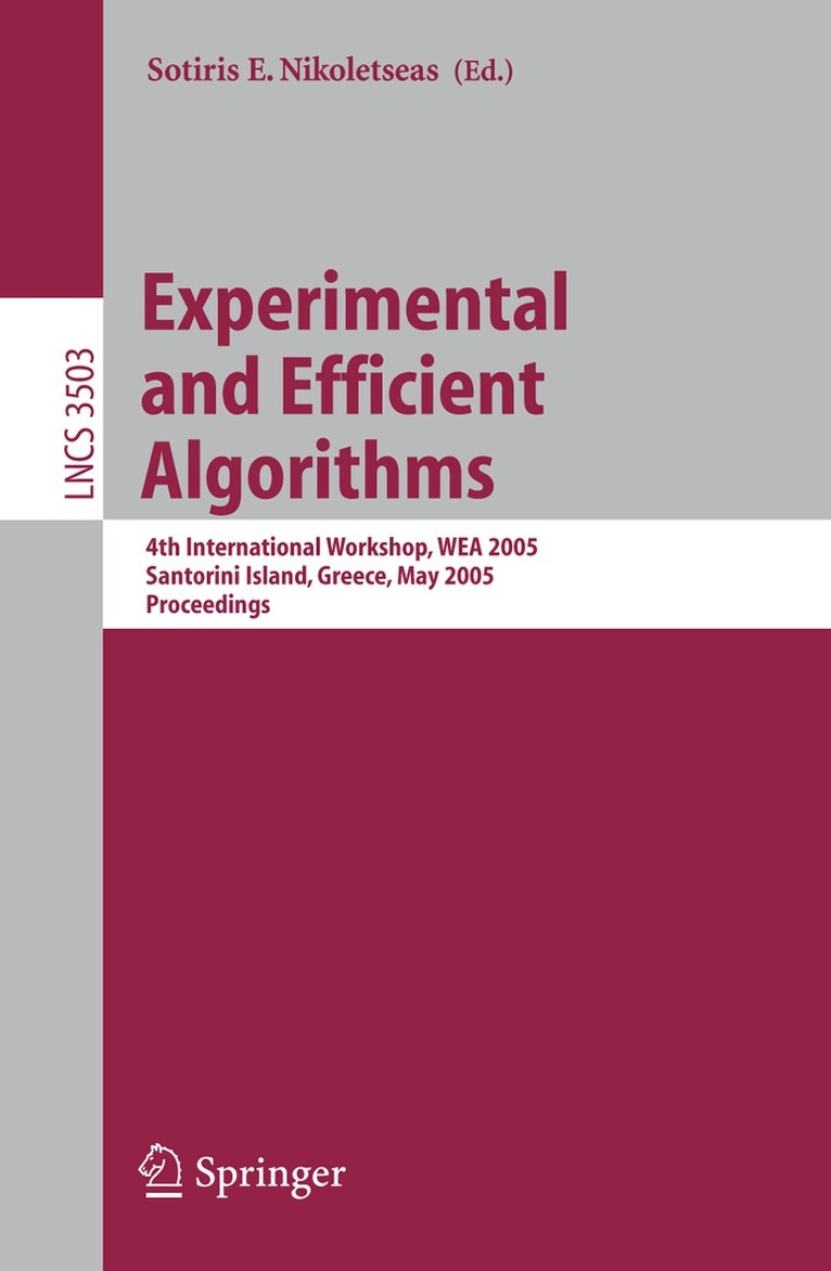 Sotiris E. Nikoletseas - Experimental and Efficient Algorithms, Häftad