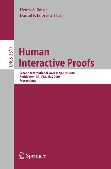 Henry S. Baird, Daniel P. Lopresti - Human Interactive Proofs, Häftad