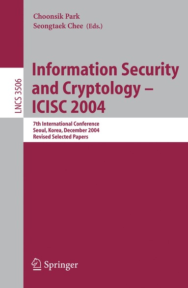 bokomslag Information Security and Cryptology - ICISC 2004