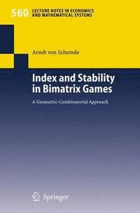 bokomslag Index and Stability in Bimatrix Games