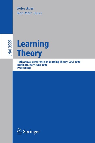 Peter Auer, Ron Meir - Learning Theory, Häftad
