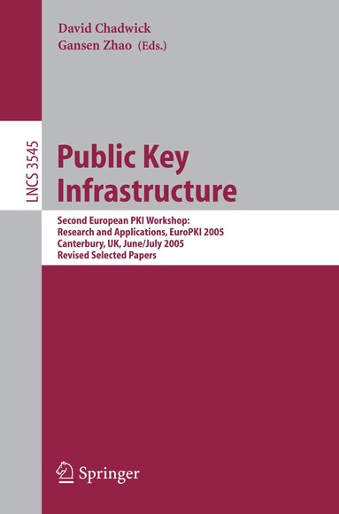 David Chadwick, Gansen Zhao - Public Key Infrastructure, Häftad