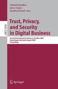 bokomslag Trust, Privacy, and Security in Digital Business