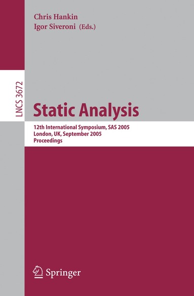 Chris Hankin, Igor Siveroni - Static Analysis, Häftad