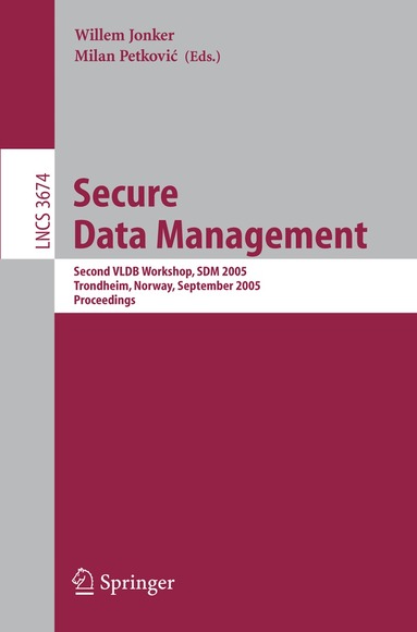 Willem Jonker, Milan Petkovic - Secure Data Management, Häftad