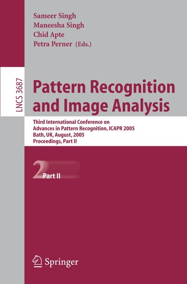 Sameer Singh, Maneesha Singh, Chid Apte, Petra Perner - Pattern Recognition and Image Analysis, Häftad