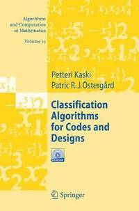 bokomslag Classification Algorithms for Codes and Designs