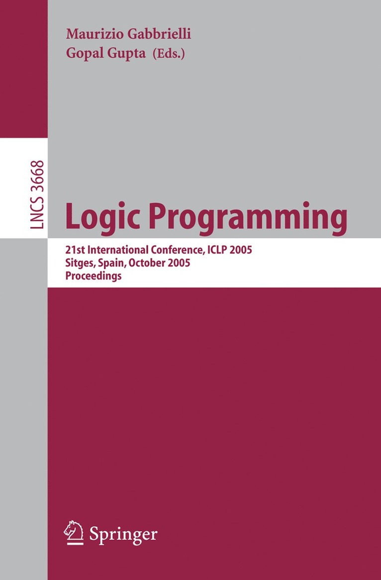 Maurizio Gabbrielli, Gopal Gupta - Logic Programming, Häftad