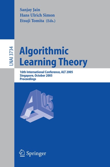 Sanjay Jain, Hans Ulrich Simon, Etsuji Tomita - Algorithmic Learning Theory, Häftad