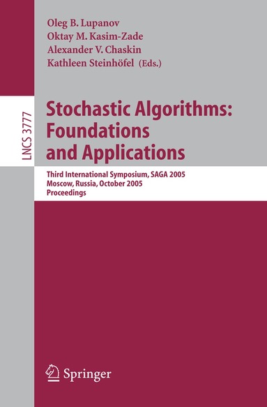 Oleg B. Lupanov, Oktay M. Kasim-Zade, Alexander V. Chaskin, Kathleen Steinhöfel - Stochastic Algorithms: Foundations and Applications, Häftad