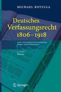 bokomslag Deutsches Verfassungsrecht 1806 - 1918