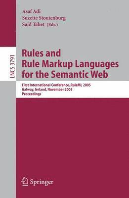 bokomslag Rules and Rule Markup Languages for the Semantic Web