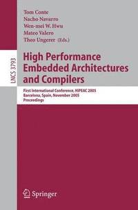 bokomslag High Performance Embedded Architectures and Compilers