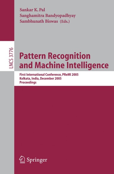 bokomslag Pattern Recognition and Machine Intelligence