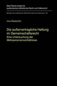 bokomslag Die auervertragliche Haftung im Gemeinschaftsrecht