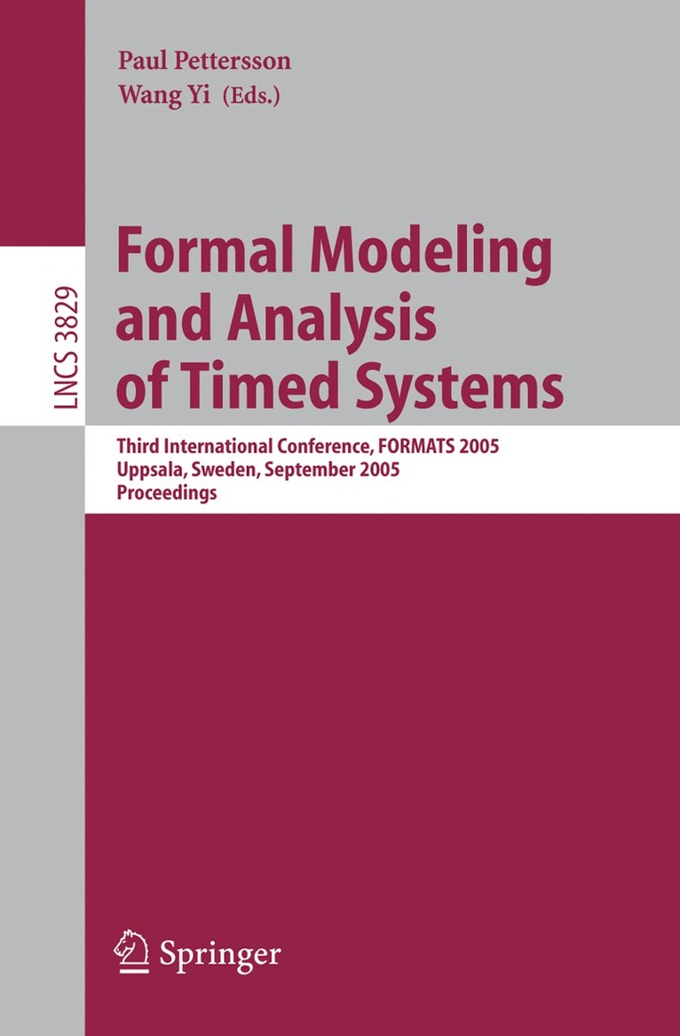 Paul Pettersson, Wang Yi - Formal Modeling and Analysis of Timed Systems, Häftad