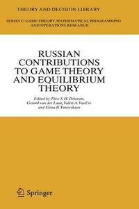 bokomslag Russian Contributions to Game Theory and Equilibrium Theory