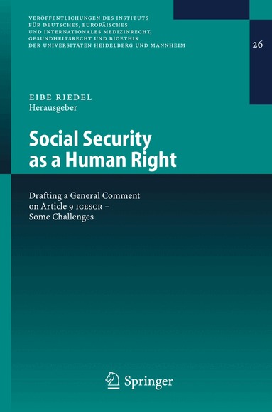 Eibe H. Riedel - Social Security as a Human Right, Häftad