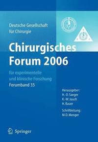 bokomslag Chirurgisches Forum 2006 fr experimentelle und klinische Forschung