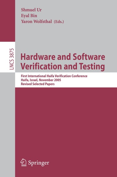 Shmuel Ur, Eyal Bin, Yaron Wolfsthal - Hardware and Software, Verification and Testing, Häftad