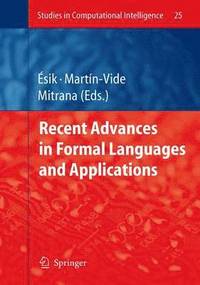 bokomslag Recent Advances in Formal Languages and Applications