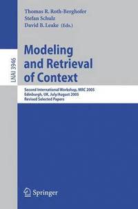 bokomslag Modeling and Retrieval of Context