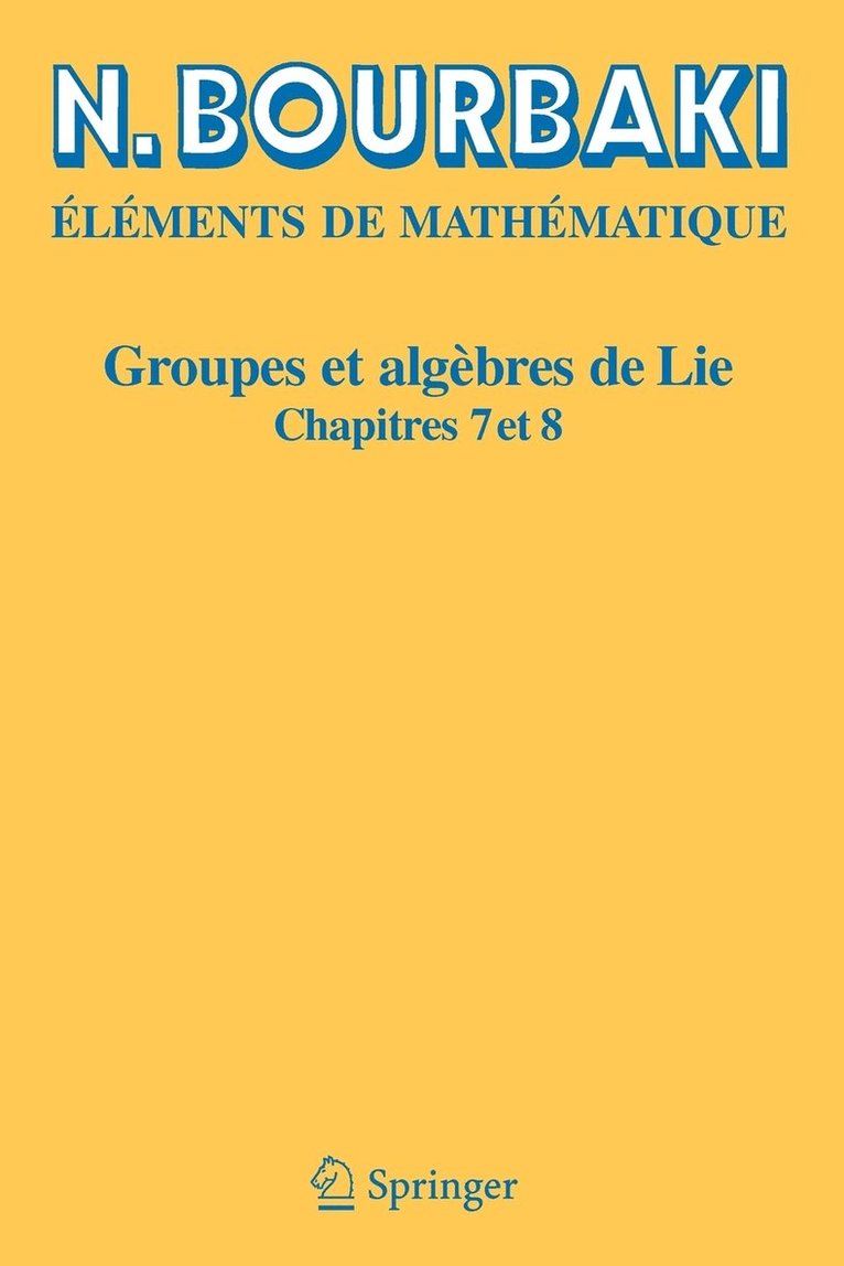 Groupes et algbres de Lie 1