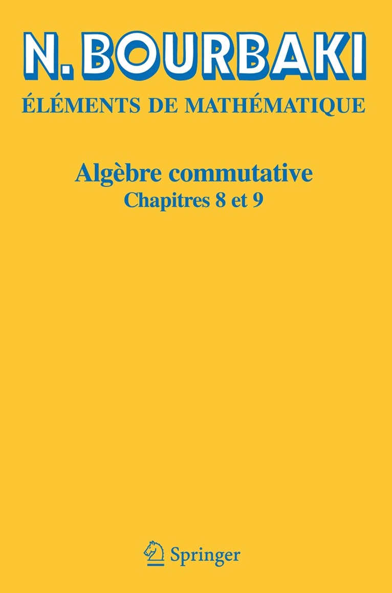 Algbre commutative 1