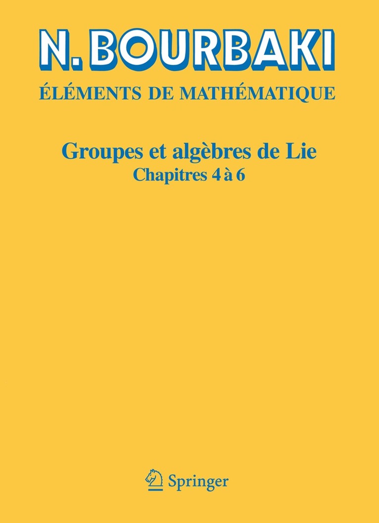 Groupes et algbres de Lie 1