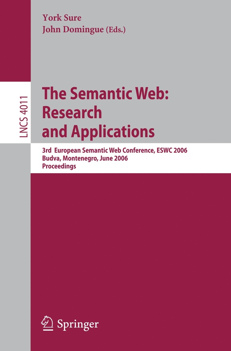 York Sure, John Domingue - Semantic Web: Research and Applications, Häftad