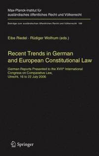 bokomslag Recent Trends in German and European Constitutional Law