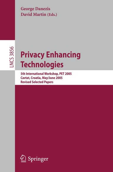 George Danezis, David Martin - Privacy Enhancing Technologies, Häftad