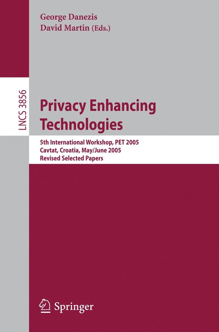 Privacy Enhancing Technologies 1