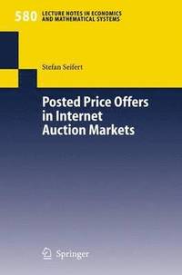 bokomslag Posted Price Offers in Internet Auction Markets
