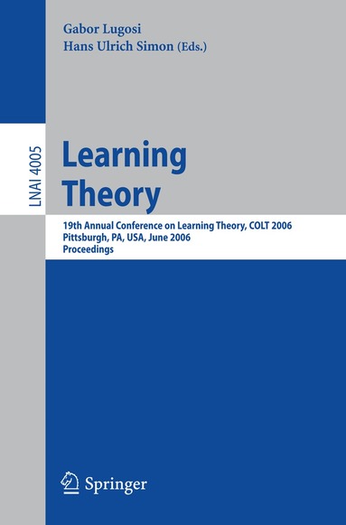 Hans Ulrich Simon, Gábor Lugosi - Learning Theory, Häftad