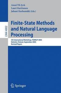 bokomslag Finite-State Methods and Natural Language Processing
