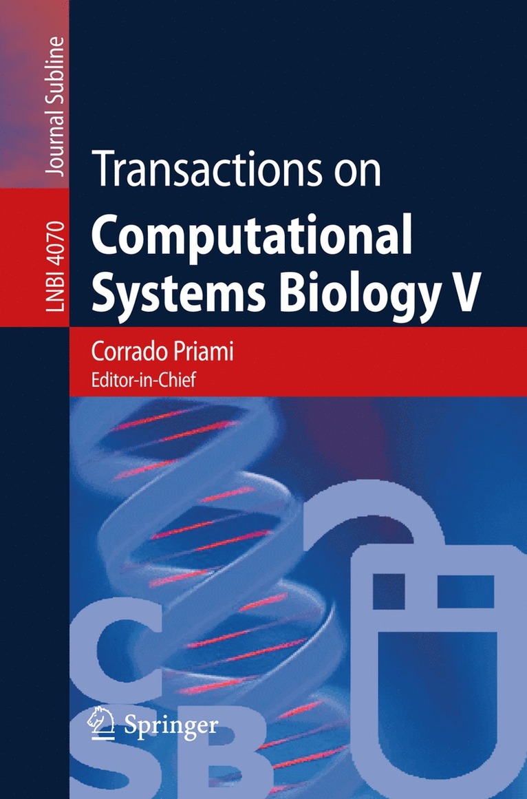 Tony Hu, Yi Pan, Tsau Young Lin - Transactions on Computational Systems Biology V, Häftad