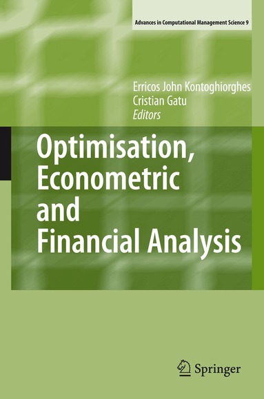 Erricos Kontoghiorghes, Cristian Gatu - Optimisation, Econometric and Financial Analysis, Inbunden