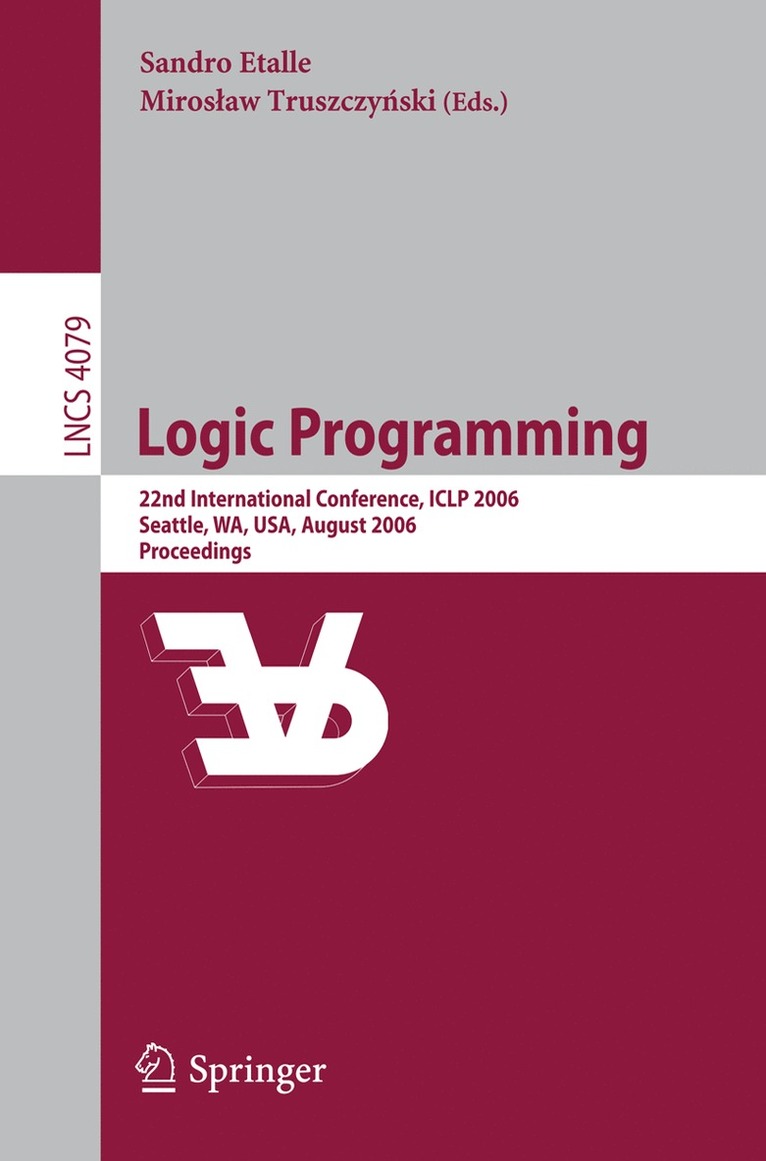 Sandro Etalle, Miroslav Truszczynski - Logic Programming, Häftad