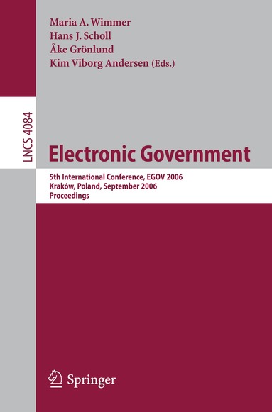 Maria A. Wimmer, Hans Jochen Scholl, Ake Grönlund, Kim Viborg Andersen - Electronic Government, Häftad