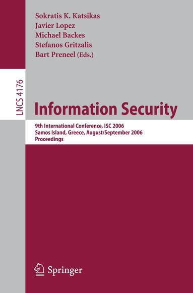 Sokratis K. Katsikas, Michael Backes, Stefanos Gritzalis, Bart Preneel - Information Security, Häftad