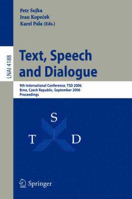 bokomslag Text, Speech and Dialogue