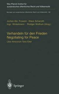 bokomslag Verhandeln fr den Frieden - Negotiating for Peace