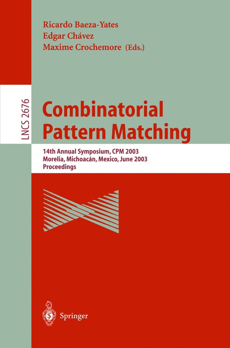 Combinatorial Pattern Matching 1