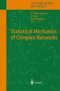 bokomslag Statistical Mechanics of Complex Networks