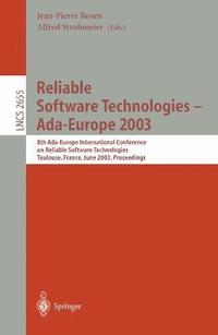 bokomslag Reliable Software Technologies -- Ada-Europe 2003